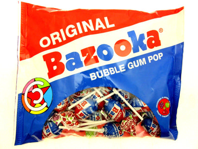 Bazooka Bubble Gum Lolli Pops 15oz Bag of Suckers