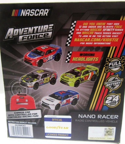Nano Racer RC Car #53 Green ~ Nascar Adventure Force ~ Radio Control Fun
