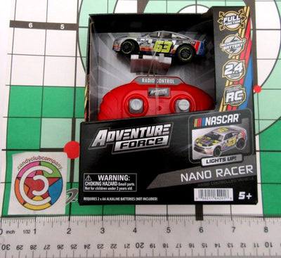 Nano Racer RC Car #63 Grey ~ Nascar Adventure Force ~ Radio Control Fun