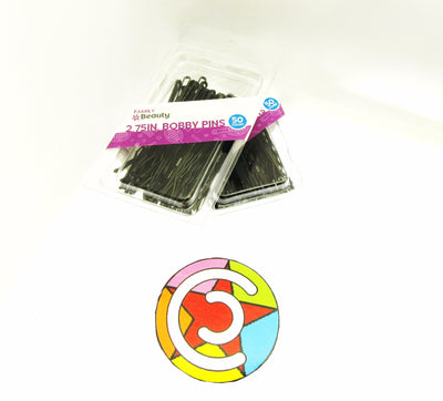 Family Beauty Hair Styling 2.75" Black Bobby Pins 100 pc Lot