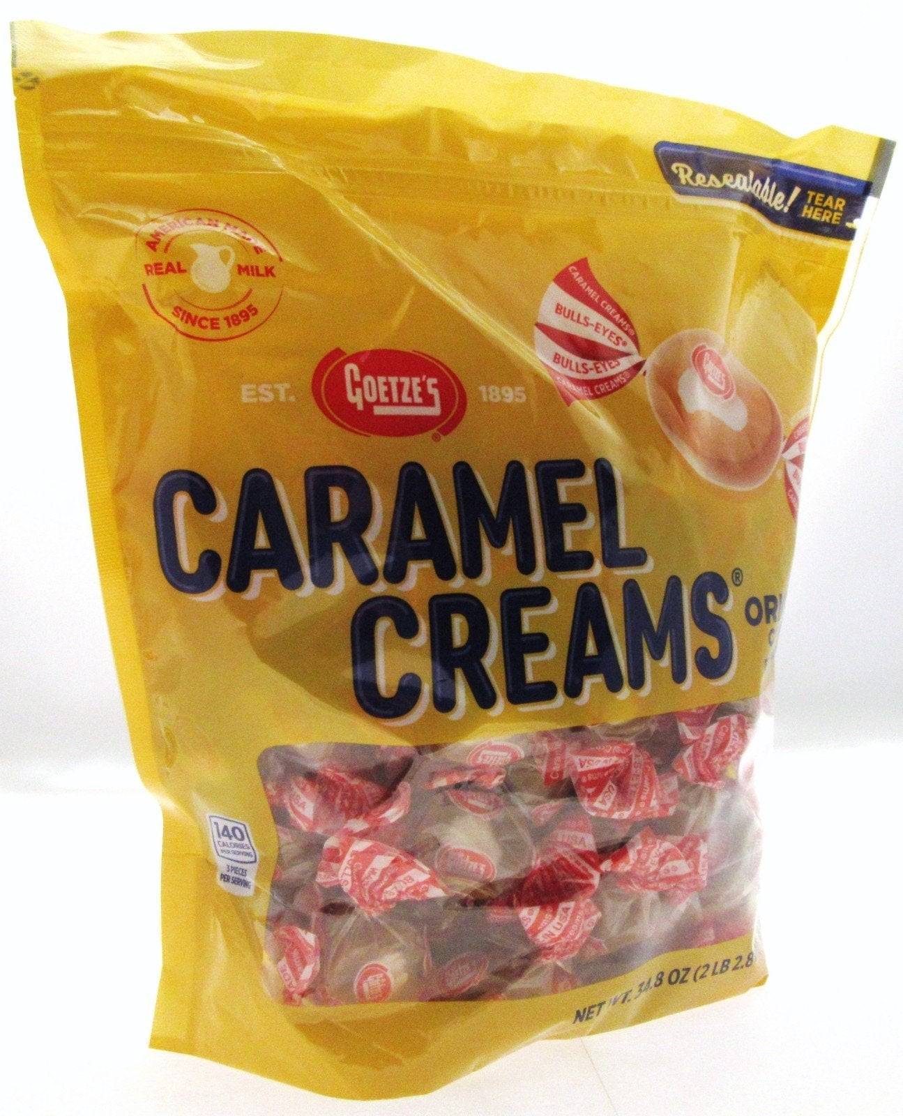 Goetze's Caramel Creams ~ Soft Chewy Candy Caramels ~ 34.8 Bag - Candy ...