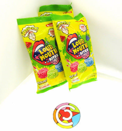 Warheads Sour Popping Candy ~ LOUD MOUTH BITES ~ Lot of 3