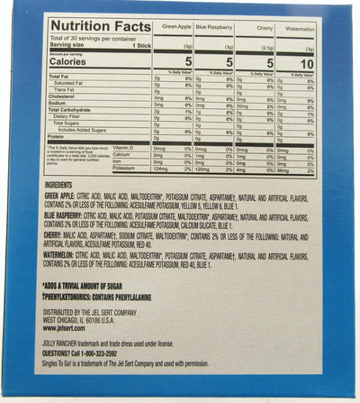 Jolly Rancher Drink Mix ~ 30 Sticks Per Box ~ Zero Sugar 3.14oz (89.1 g)