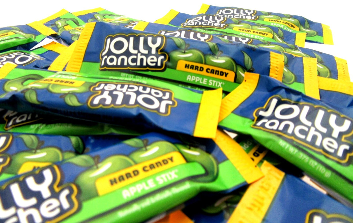 Jolly Rancher Stix Green Apple Sticks Hard Candy ~ 8oz ~ Half Pound