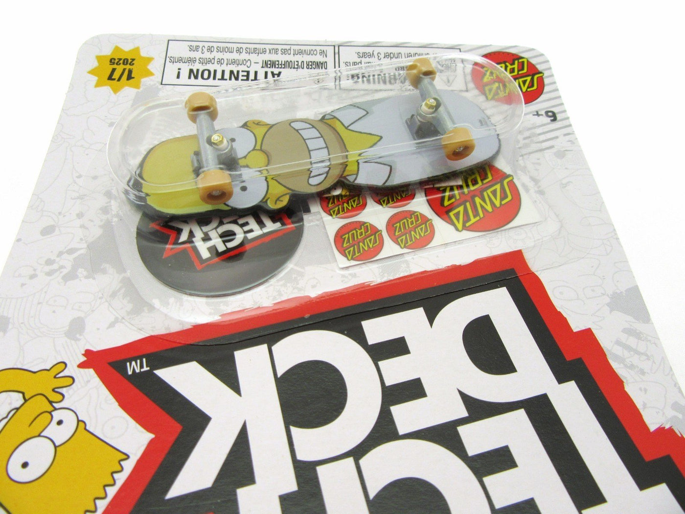 Tech Deck ~ Santa Cruz ~ Skateboard  / Fingerboard ~ The Simpsons ~ Homer