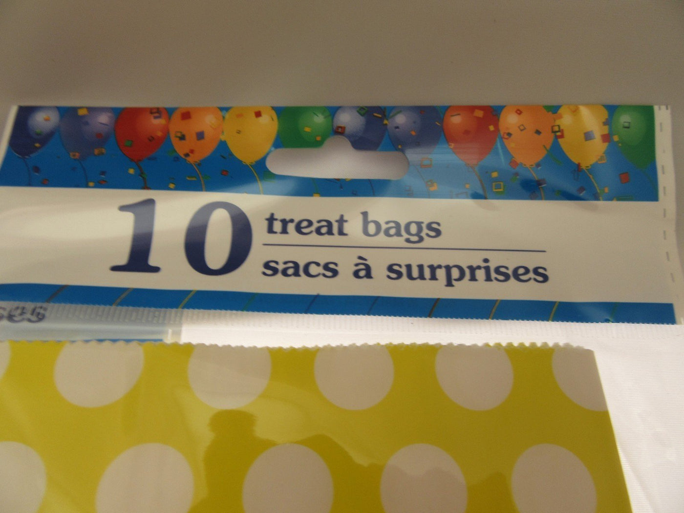 Yellow  Dots Treat Bags 5x9 inch Party Sacks