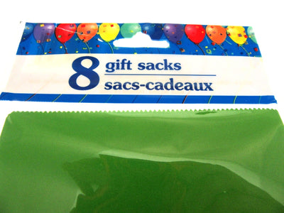 32 Green Treat Bags 5x9 inch Party Sacks