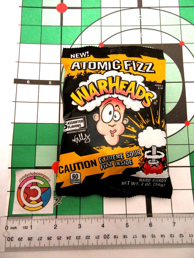 Warheads Atomic Fizz 2oz bags ~ Extreme SOUR Fizz hard candy 5 flavor ~ Lot of 3