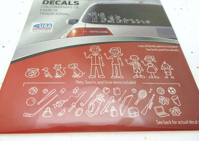 Traditional Family Decal ~ For Cars or Trucks ~ 46 Exterior Decals