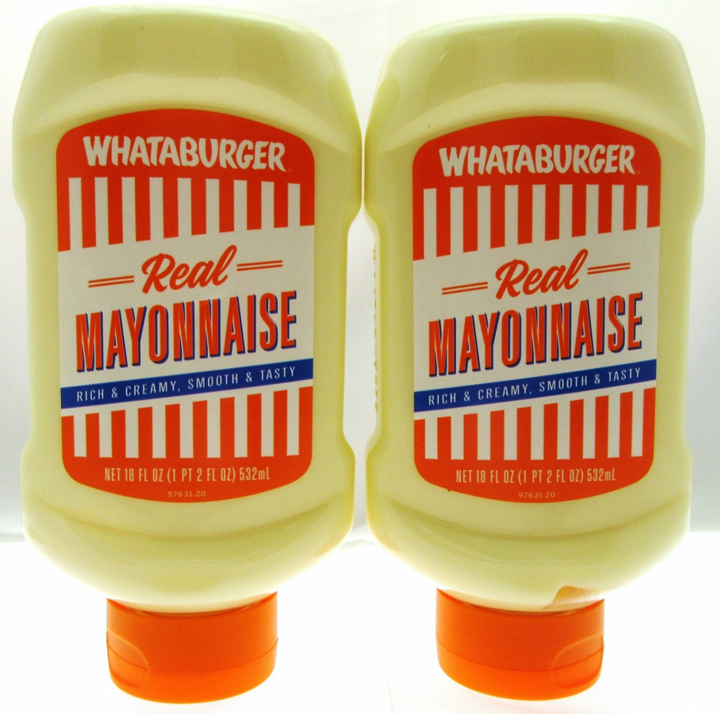 Whataburger Real Mayonnaise " Rich & Creamy" ~ 18oz Bottle ~ Lot of 2