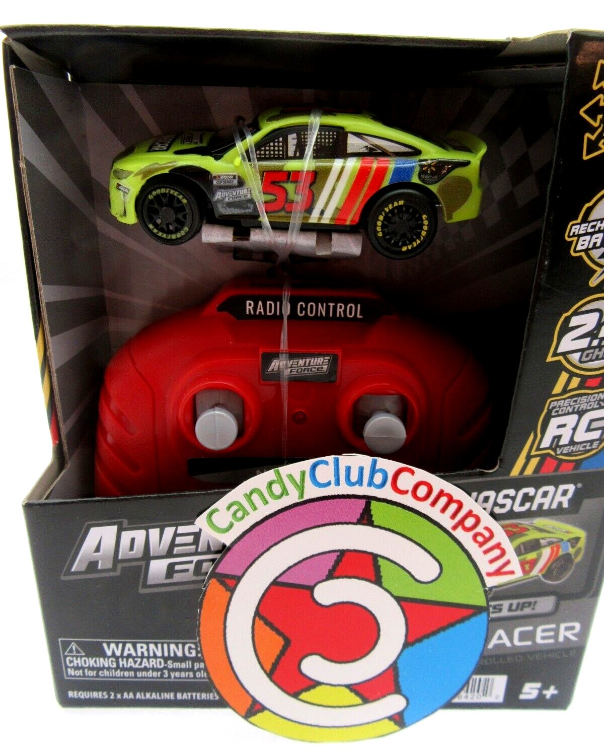 Nano Racer RC Car #53 Green ~ Nascar Adventure Force ~ Radio Control Fun