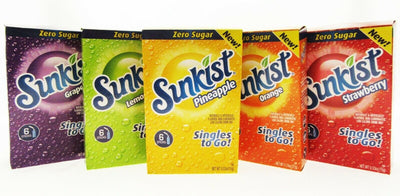 NEW! Sunkist ~ 6 Packets ~ Zero Sugar Free ~ Drink Mix ~ 5 Boxes