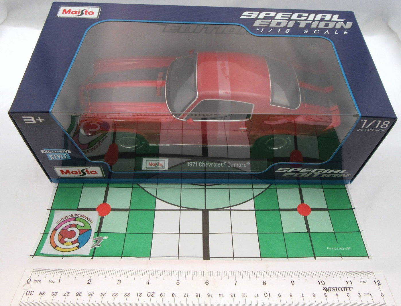 1971 Chevrolet Camaro ~ Red ~ 1:18 ~ Metal Die Cast ~ Maisto
