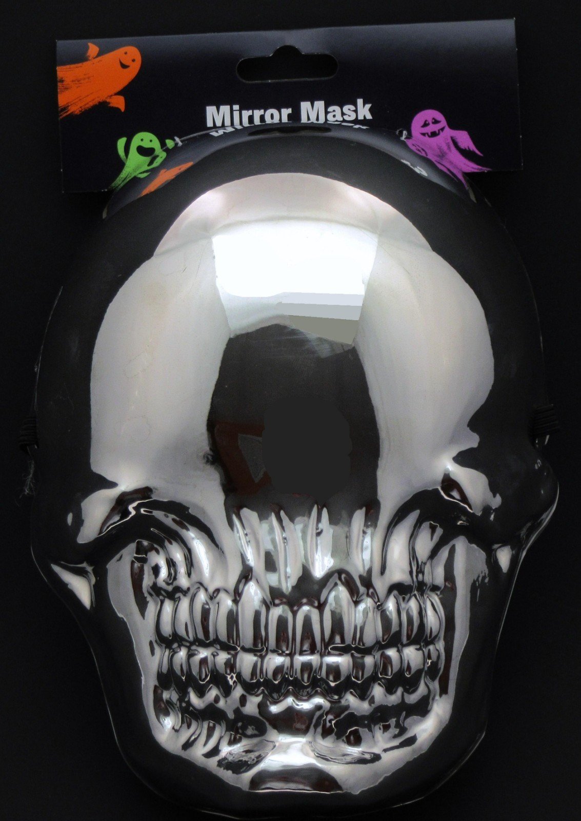 Creepy Eyeless Mirror Mask ~ Size Small ~ See Though ~ Halloween