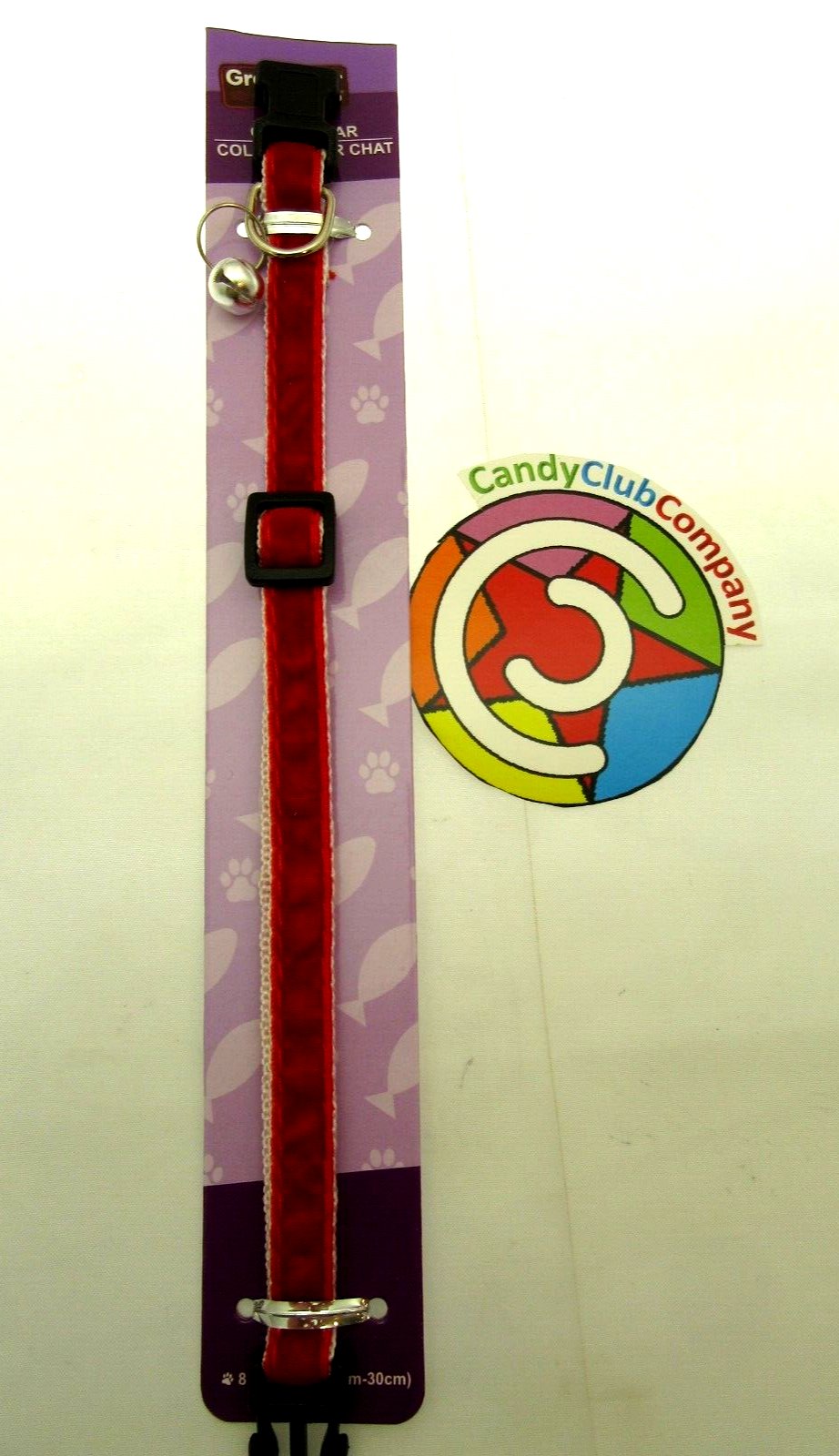 Cat Collar by Greenbrier Kennel Club ~ With Bell ~ Red Velvet!