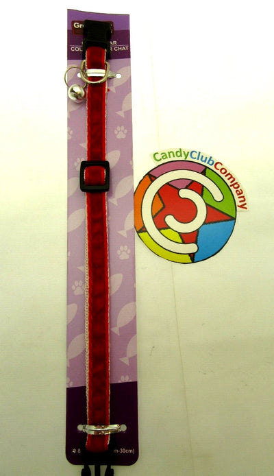 Cat Collar by Greenbrier Kennel Club ~ With Bell ~ Red Velvet!