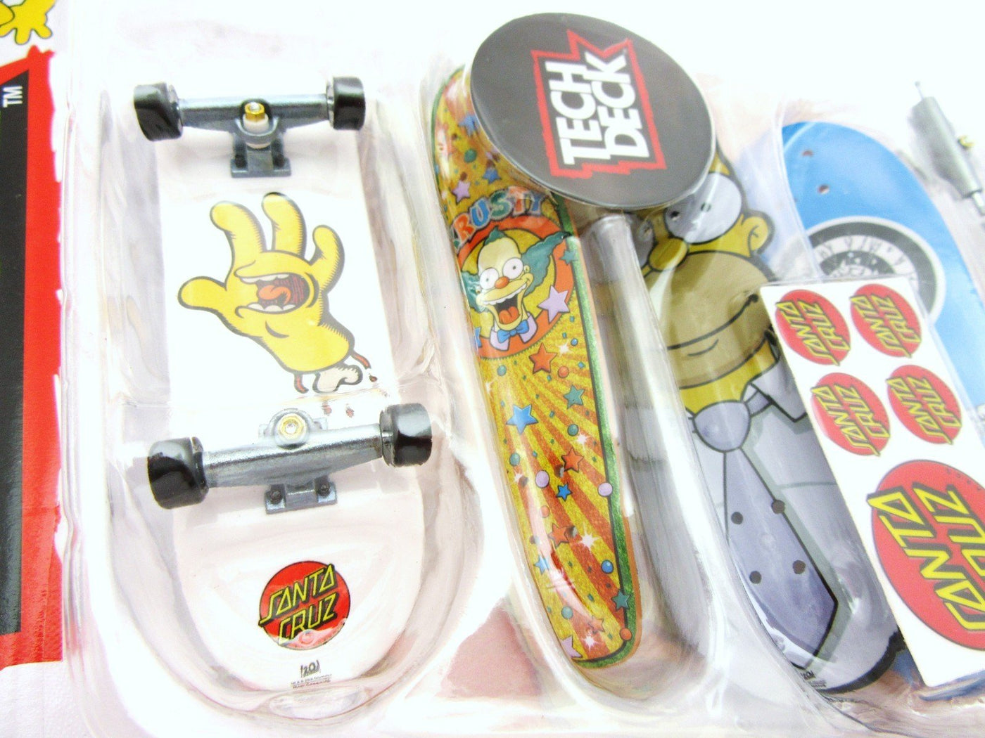 Tech Deck ~ Santa Cruz ~ Skateboard  / Fingerboard ~ The Simpsons ~ 4 Pack