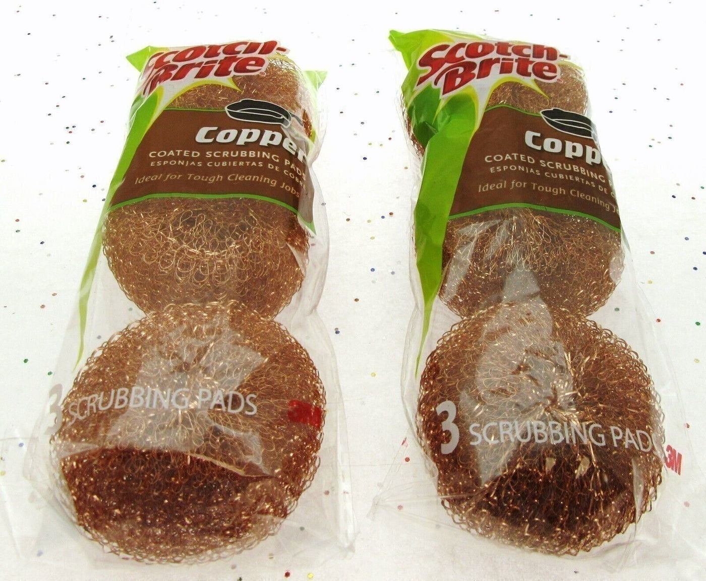 Scotch Brite Copper Coated Scrubber Pads ~ Pots Pans Grill and More ~ Lot of 2