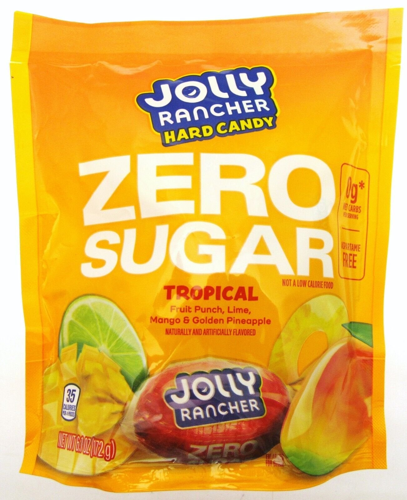 Jolly Rancher Tropical~ ZERO SUGAR FREE  ~ Hard Candy ~ 6.1 oz (172 g) Bag