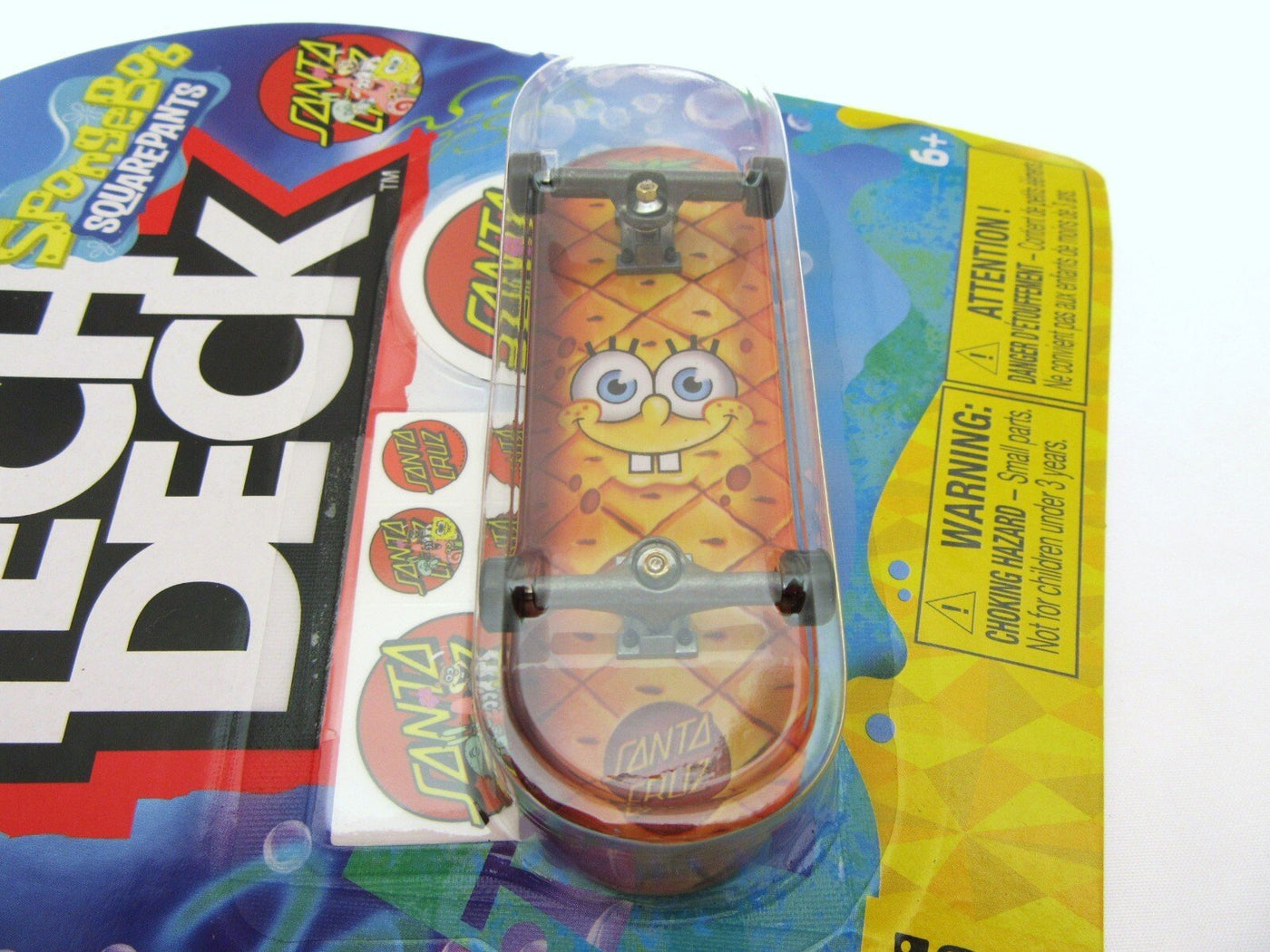 Tech Deck ~ Santa Cruz ~ Skateboard  / Fingerboard ~ Sponge Bob ~ Pineapple