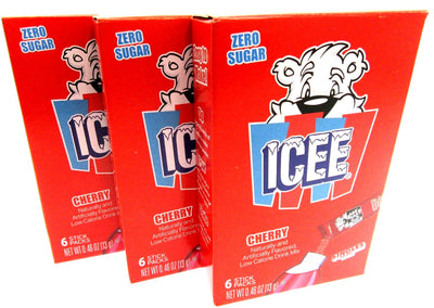 Icee Cherry Zero Sugar Free ~ Drink Mix ~ Lot of 3