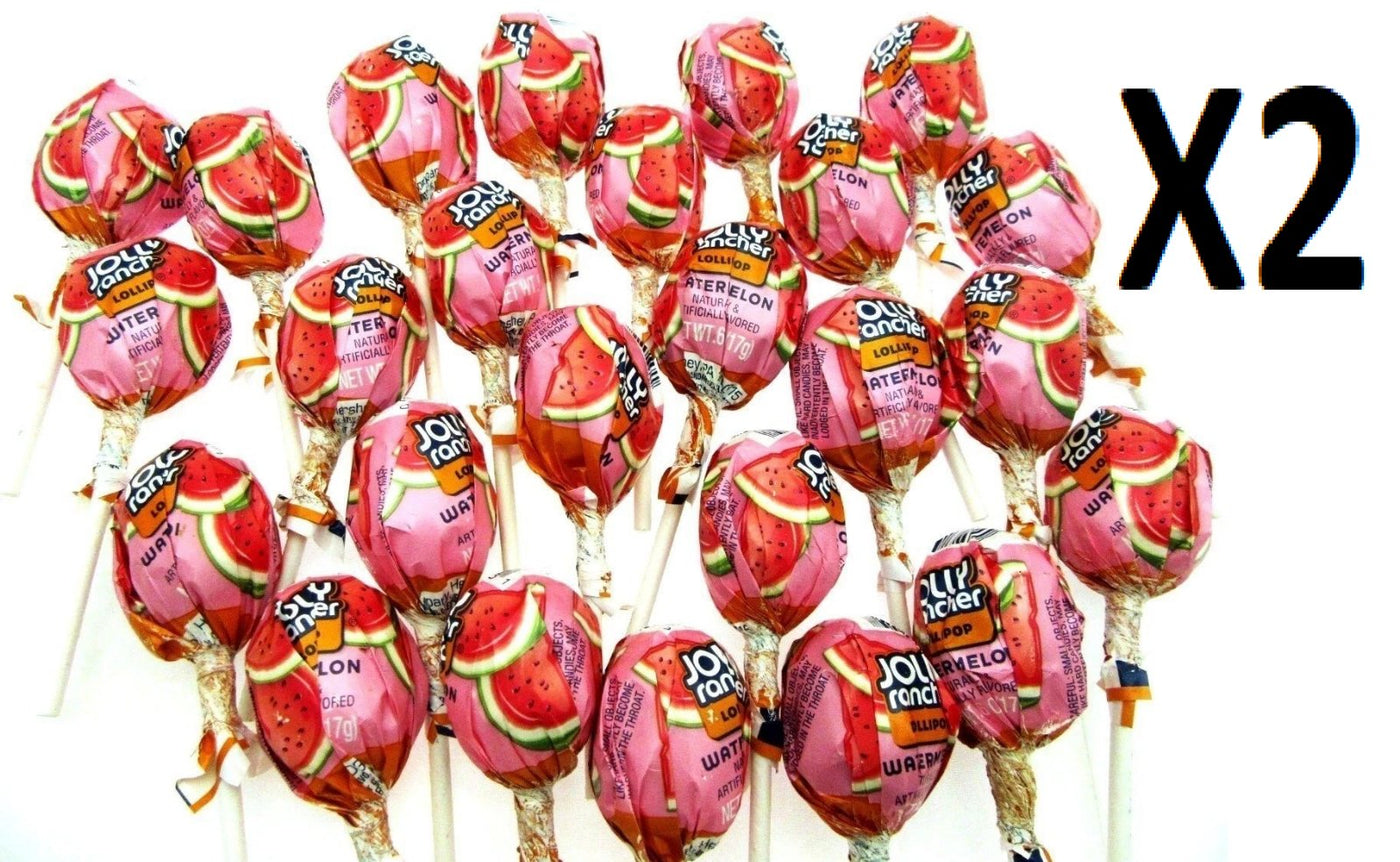 Jolly Rancher Lolli Pops Watermelon Suckers Hard Candy ~ 32oz ~Two Pounds