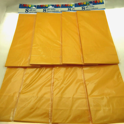 64 Yellow Treat Bags 5x9 inch Party Sacks