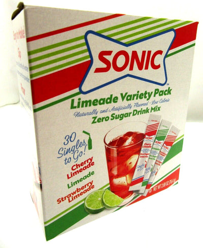 Sonic Limeade Variety Pack Drink Mix 30 singles to go