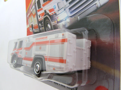 Scania P 360 Fire Truck ~ White & Orange ~ 1:64 Scale ~ Matchbox