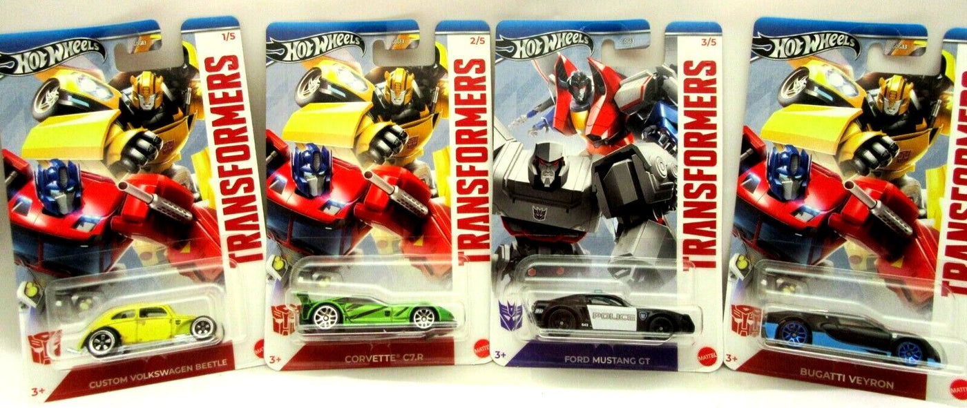 Transformers 1:64 Die Cast Cars ~ Lot of 4 Hot Wheels