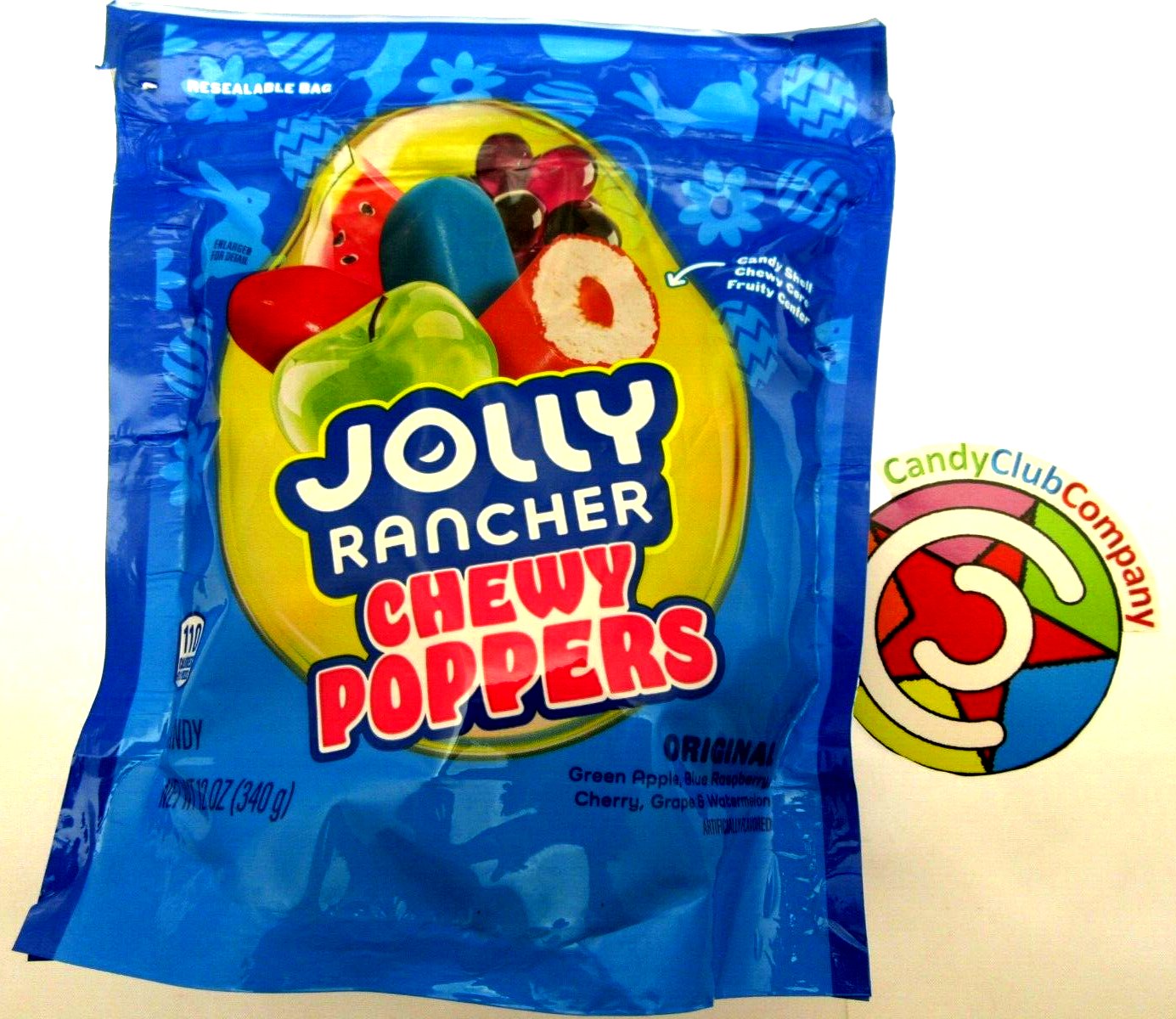 New! Jolly Rancher Chewy Poppers ORIGINAL ~ Chewy Candy ~ 12oz Bag