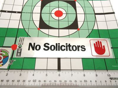 No Solicitors Stop Self Adhesive Metal Sign