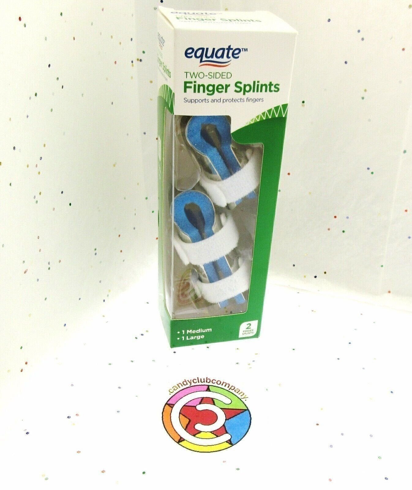 Finger Splints ~ Two Sided ~ 1 Medium - 1 Large ~ Protects Fingers