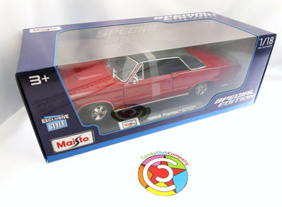 1965 Pontiac GTO ~ Red ~ 1:18 ~ Metal Die Cast ~ Maisto