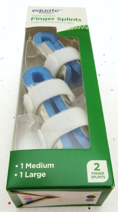 Finger Splints ~ Two Sided ~ 1 Medium - 1 Large ~ Protects Fingers