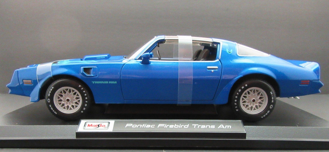 1977 Pontiac Firebird Trans Am ~ Blue ~ 1:18 ~ Metal Die Cast ~ Maisto