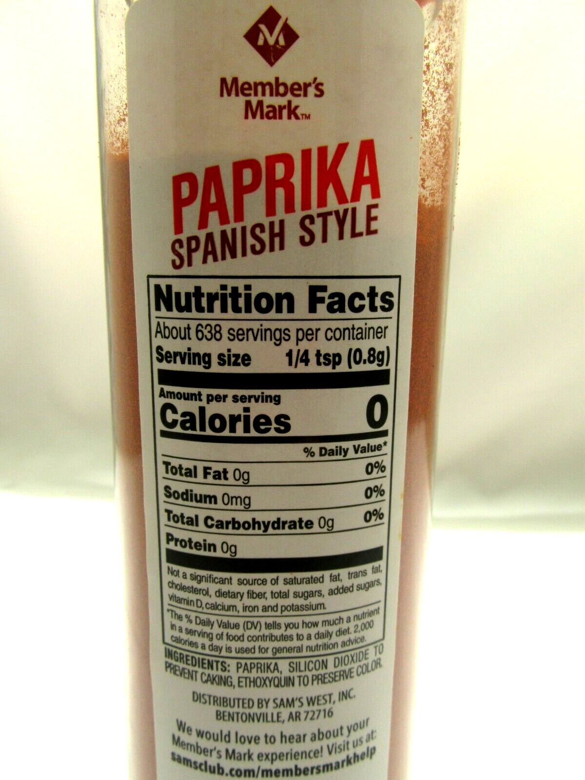 Paprika Spanish Style Members Mark Seasoning Spice 18oz
