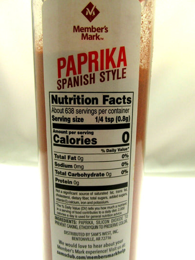 Paprika Spanish Style Members Mark Seasoning Spice 18oz