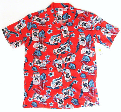 Pabst Blue Ribbon  ~ Button-up Shirt ~ Small 34 / 36 ~ Beer Logo
