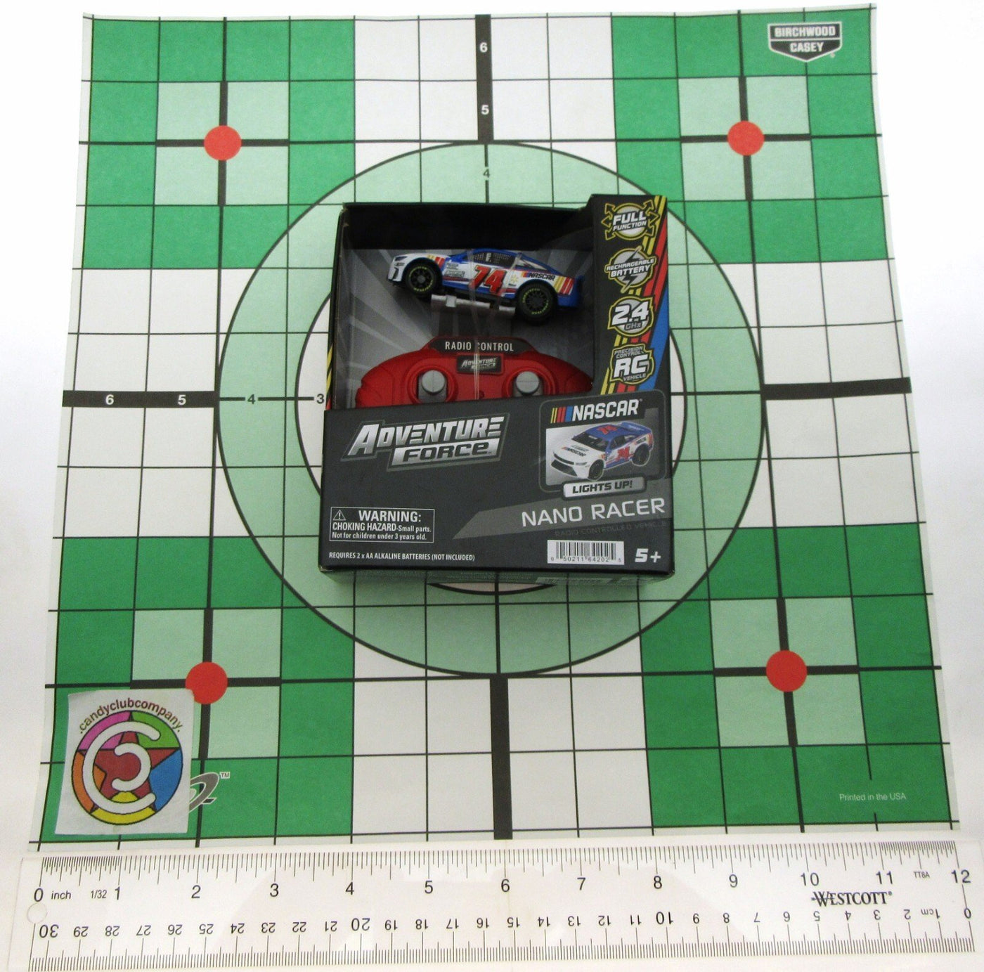 Nano Racer RC Car #74 Red & Blue ~ Nascar Adventure Force ~ Radio Control Fun