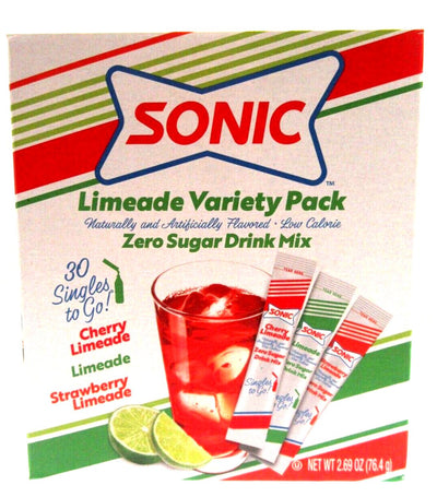 Sonic Limeade Variety Pack Drink Mix 30 singles to go