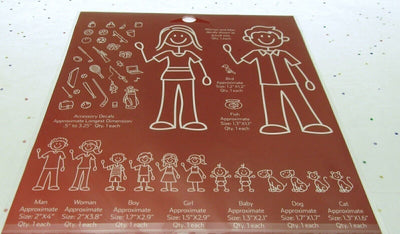 Traditional Family Decal ~ For Cars or Trucks ~ 46 Exterior Decals