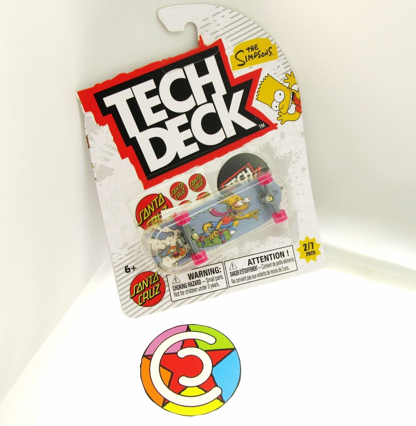 Tech Deck ~ Santa Cruz ~ Skateboard  / Fingerboard ~ The Simpsons ~ Bart