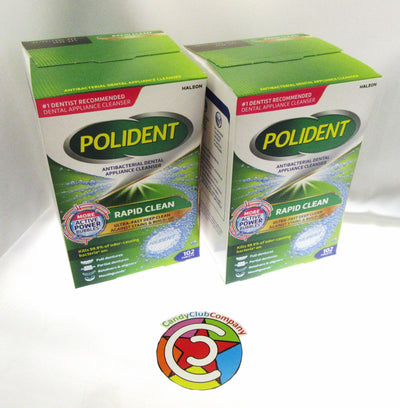 Polident Antibacterial Denture Cleanser ~ 120 ~ false teeth  partial ~ lot of 2