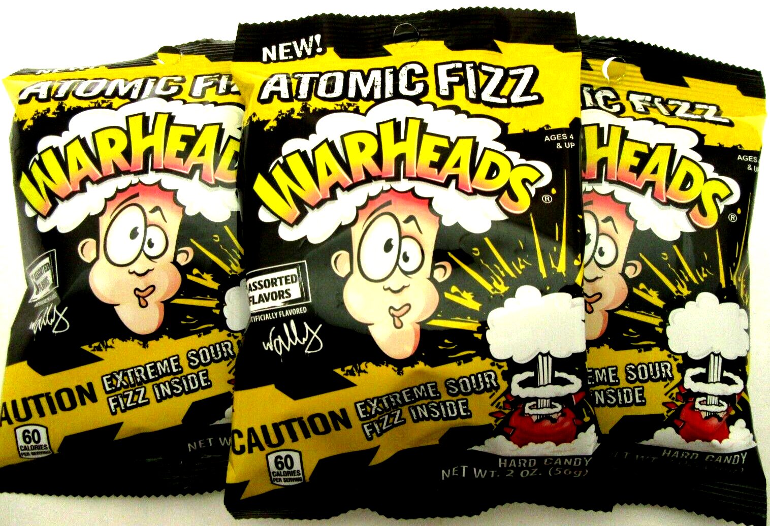 Warheads Atomic Fizz 2oz bags ~ Extreme SOUR Fizz hard candy 5 flavor ...