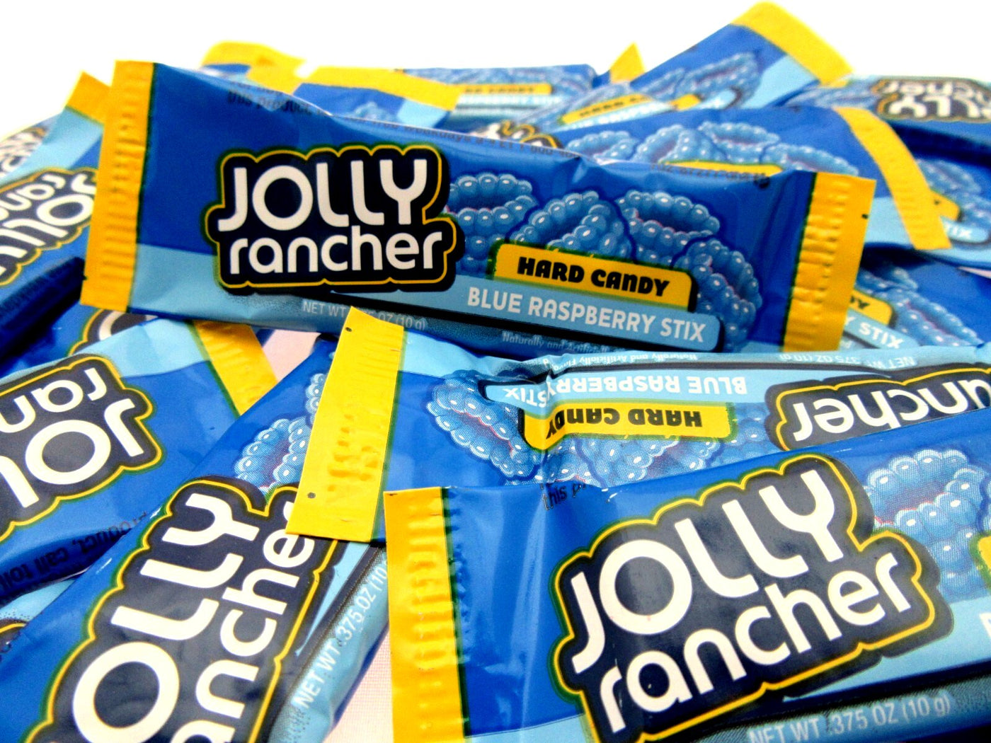 Jolly Rancher Stix Blue Raspberry Sticks Hard Candy ~ 8oz ~ Half Pound