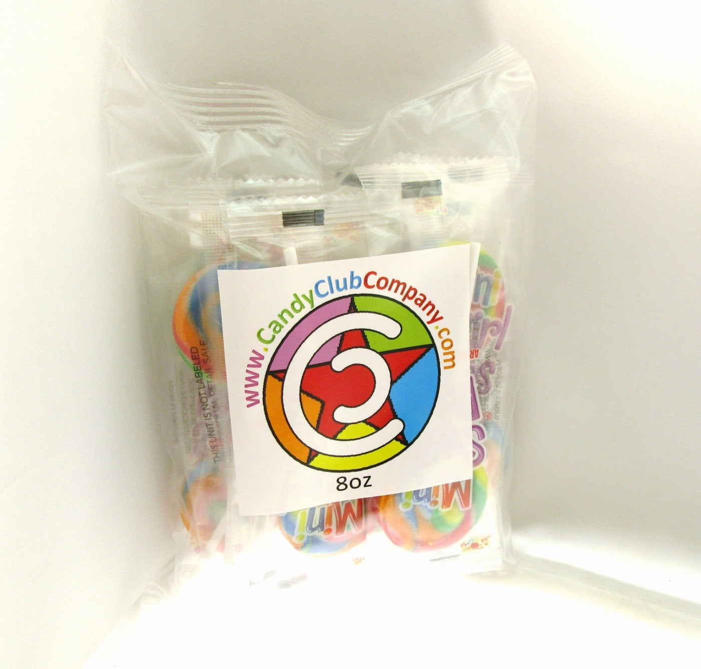 Mini Carnival Pops ~ Spiral Striped Lollipop Sucker Candy ~ 8oz (226g)