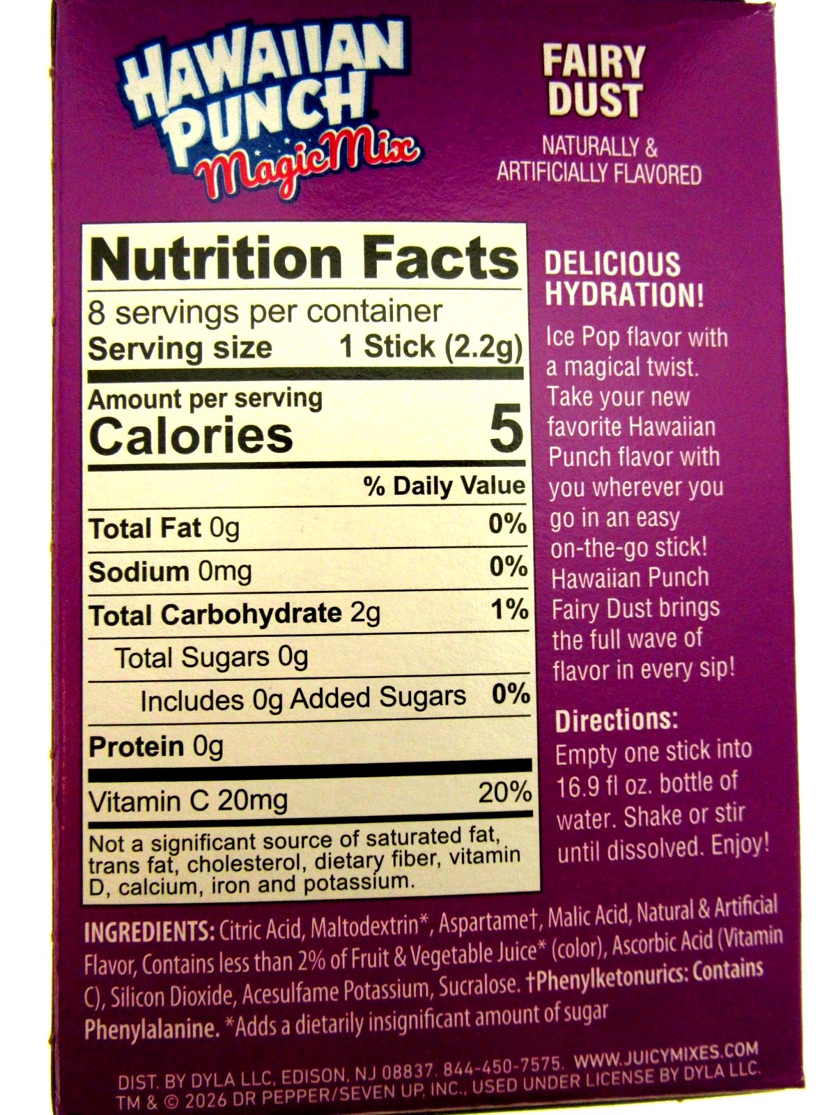 Dust Packet Hawaiian Fairy Dust ~ Packets ~ Sugar Free ~ Drink Mix ~ Lot of 3 ...