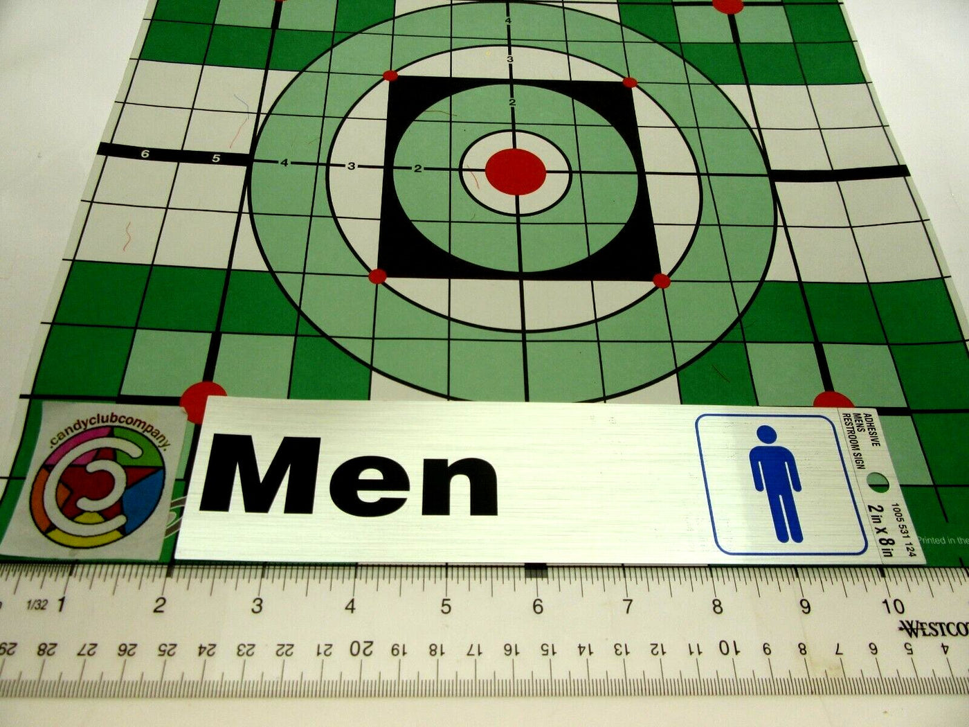 Men Room Self Adhesive Metal Sign