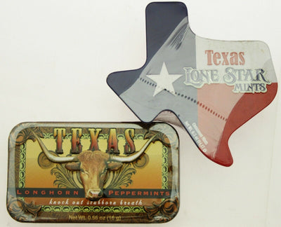 Amuse Mints Sugar Free Peppermints Cinnamon Candy Tins Lone Star Texas Longhorn